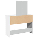 Sminkebord Med Led Hvit 100X40X130 Cm
