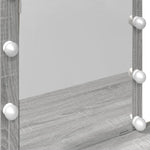 Sminkebord Med Led Grå Sonoma 100X40X130 Cm