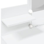 Sminkebord Med Led Hvit 100X40X130 Cm