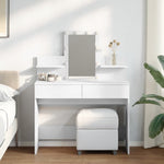Sminkebord Med Led Hvit 100X40X130 Cm