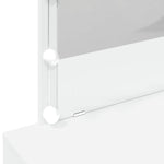 Sminkebord Med Led Hvit 100X40X120 Cm