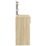 Sminkebord Med Led Sonoma Eik 100X40X120 Cm