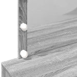 Sminkebord Med Led Grå Sonoma 100X40X120 Cm
