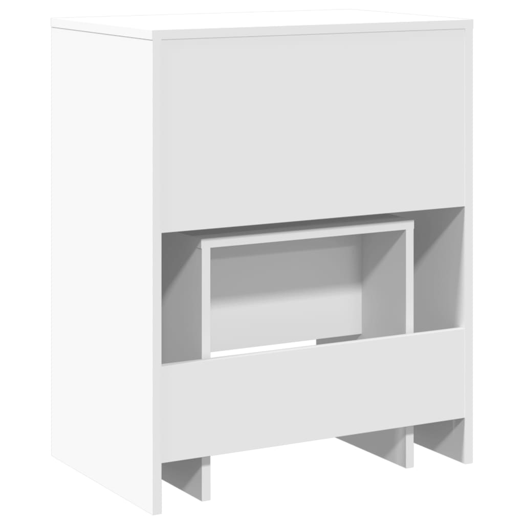 Sminkebord Med Krakk Hvit 60X40X113,5 Cm