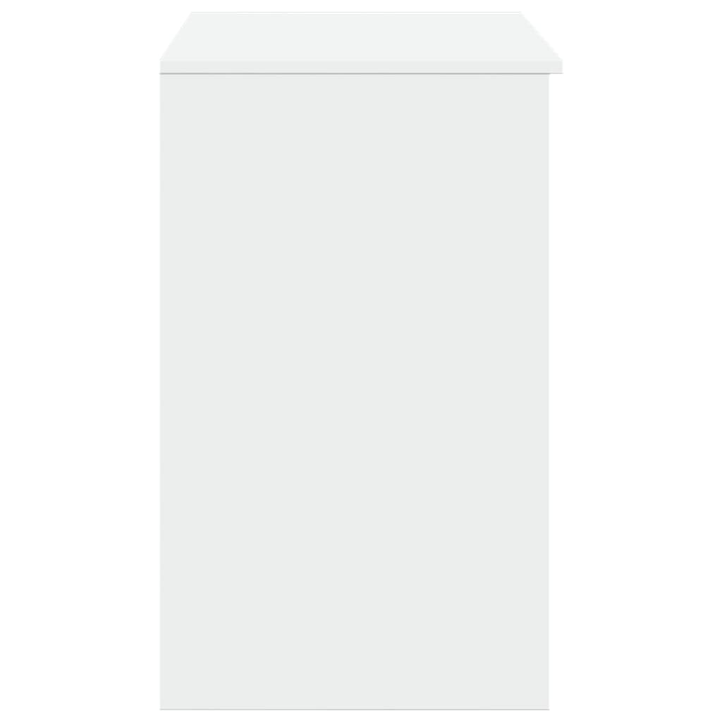 Sminkebord Med Speil Hvit 73X46,5X120 Cm