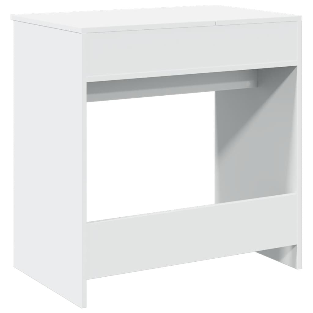 Sminkebord Med Speil Hvit 73X46,5X120 Cm