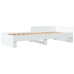 Sengeramme Hvit 90X200 Cm Konstruert Tre