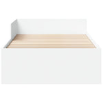 Sengeramme Hvit 90X200 Cm Konstruert Tre