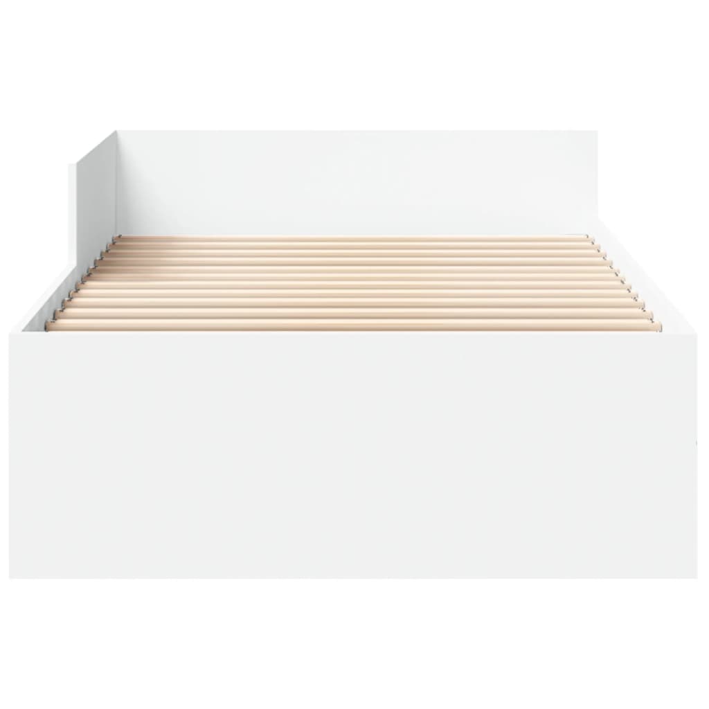 Sengeramme Hvit 90X200 Cm Konstruert Tre