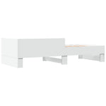 Sengeramme Hvit 90X200 Cm Konstruert Tre