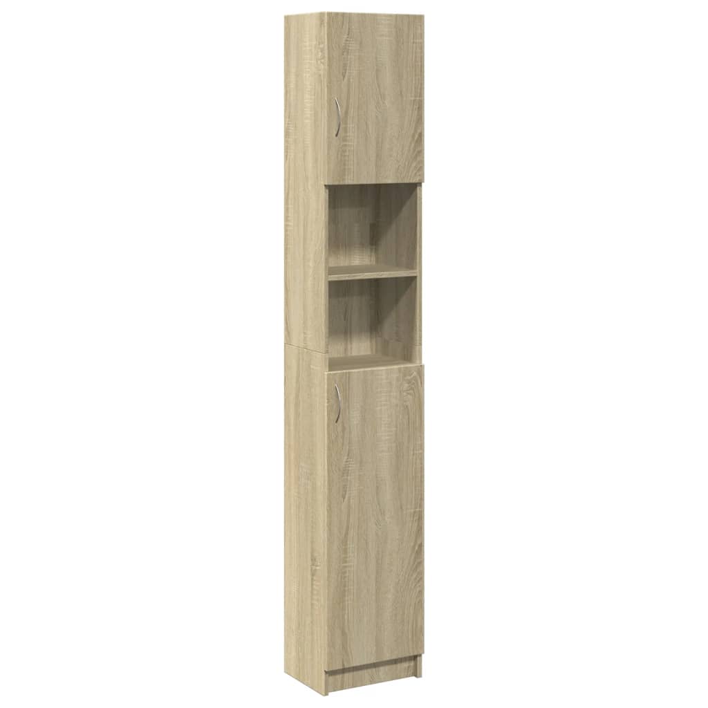 Baderomsskap Sonoma Eik 32X25,5X190 Cm Sponplate