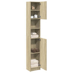 Baderomsskap Sonoma Eik 32X25,5X190 Cm Sponplate