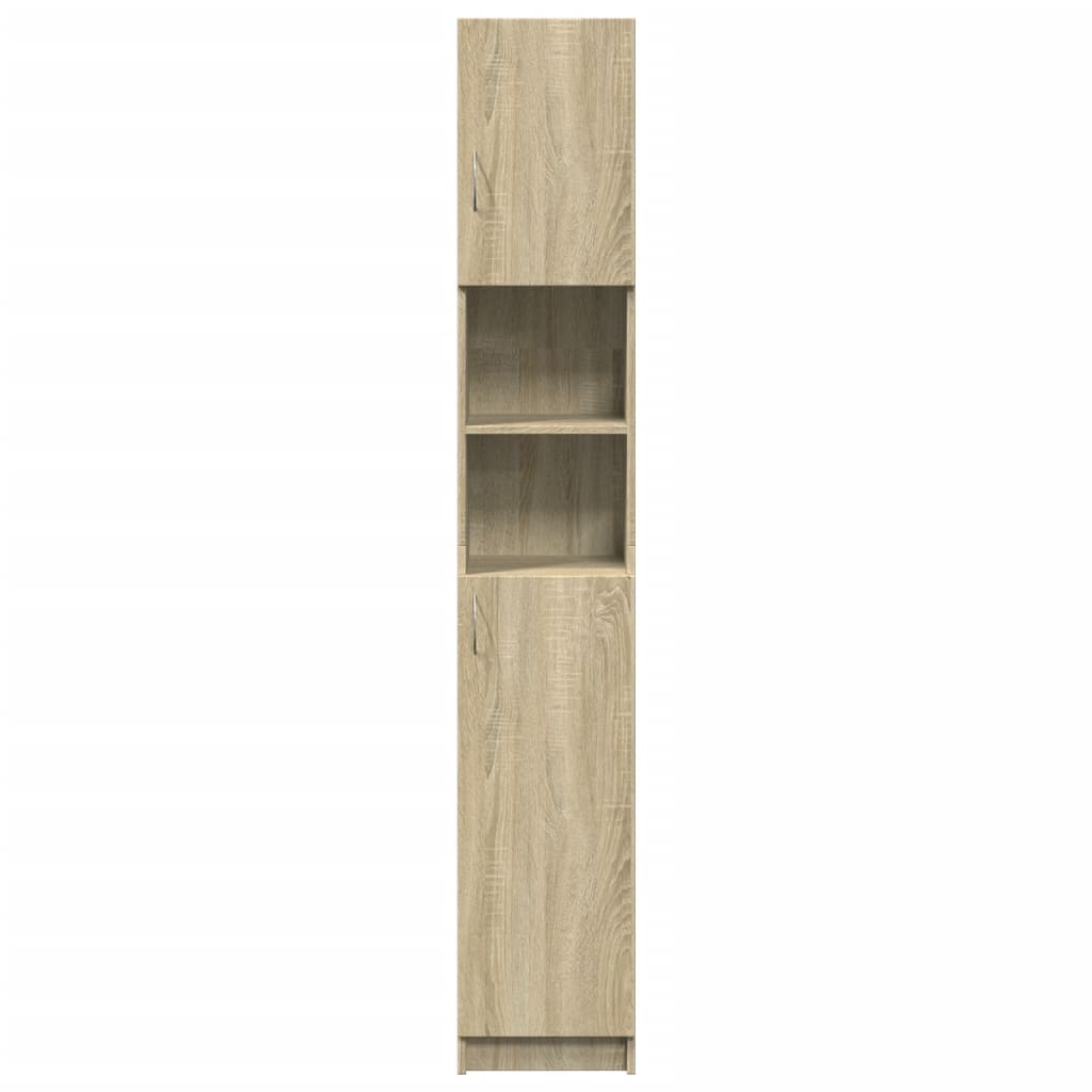 Baderomsskap Sonoma Eik 32X25,5X190 Cm Sponplate