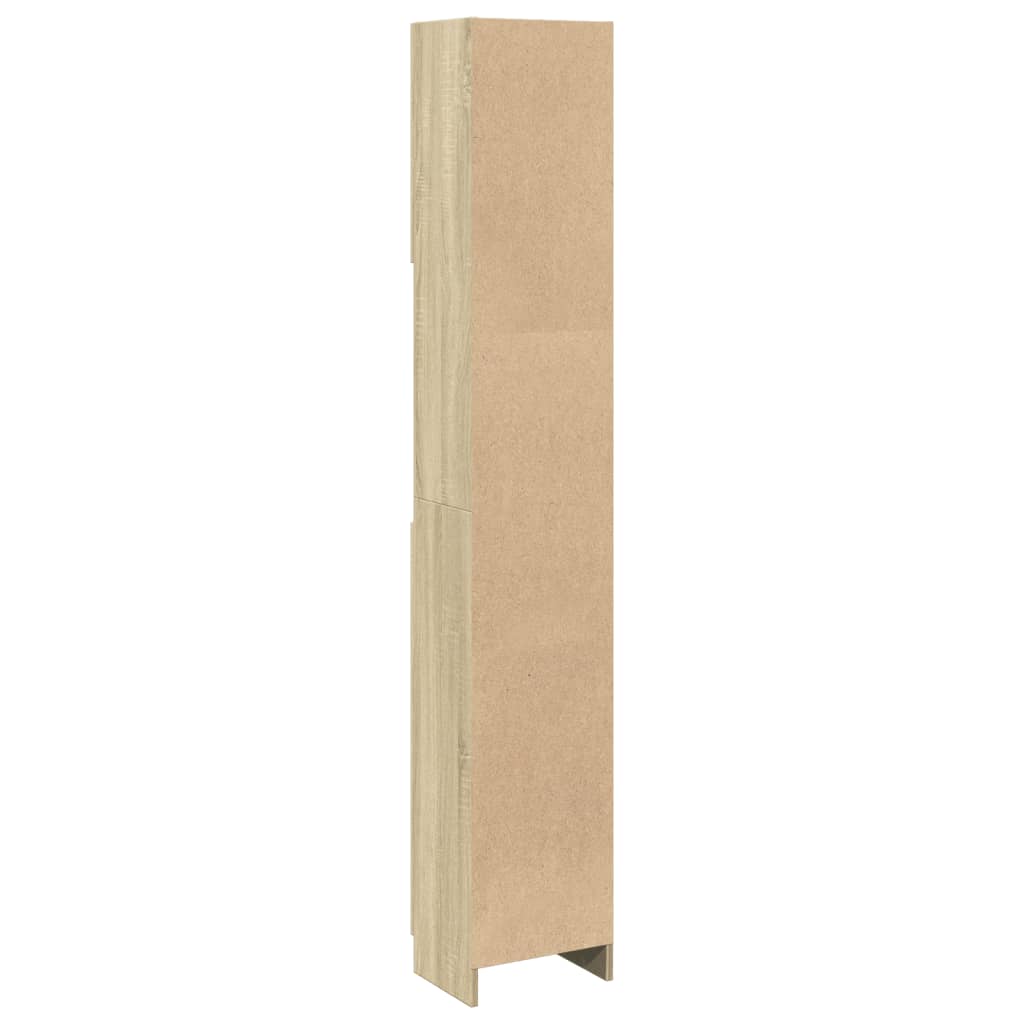 Baderomsskap Sonoma Eik 32X25,5X190 Cm Sponplate