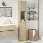 Baderomsskap Sonoma Eik 32X25,5X190 Cm Sponplate