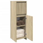 Baderomsskap Sonoma Eik 30X30X95 Cm Sponplate