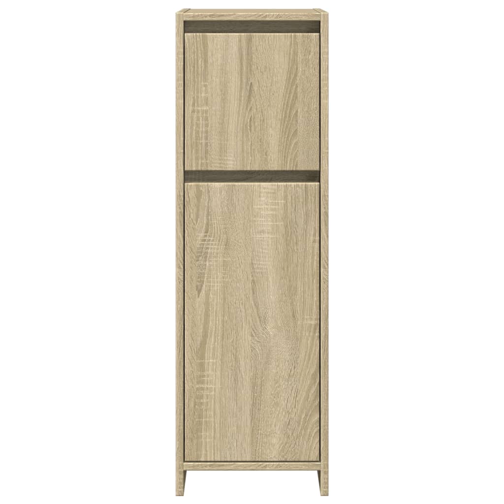Baderomsskap Sonoma Eik 30X30X95 Cm Sponplate