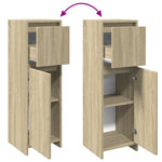 Baderomsskap Sonoma Eik 30X30X95 Cm Sponplate