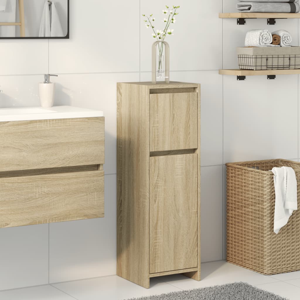 Baderomsskap Sonoma Eik 30X30X95 Cm Sponplate