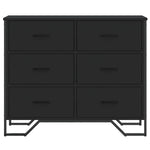 Kommode Svart 91X35,5X74,5 Cm Konstruert Tre