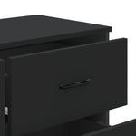 Kommode Svart 91X35,5X74,5 Cm Konstruert Tre