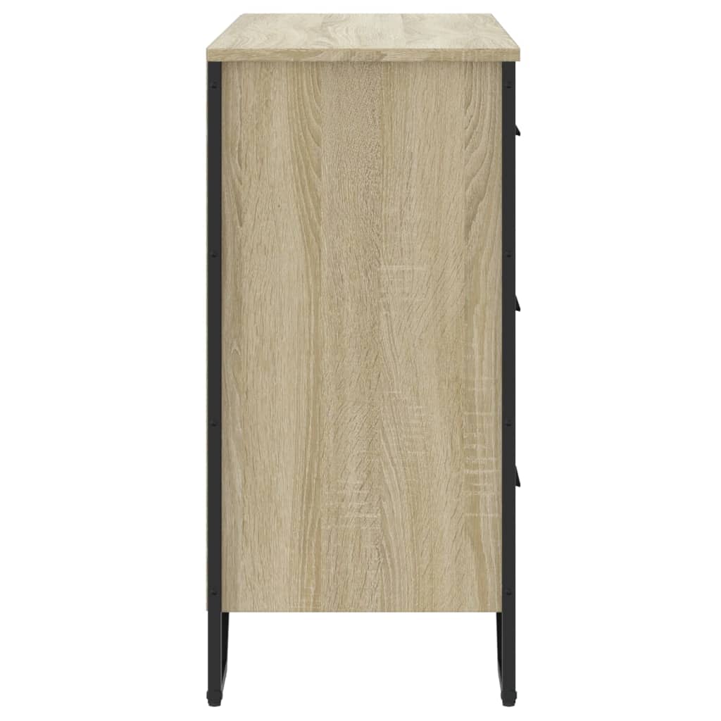 Kommode Sonoma Eik 91X35,5X74,5 Cm Konstruert Tre