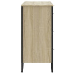 Kommode Sonoma Eik 91X35,5X74,5 Cm Konstruert Tre
