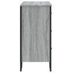 Kommode Grå Sonoma 91X35,5X74,5 Cm Konstruert Tre
