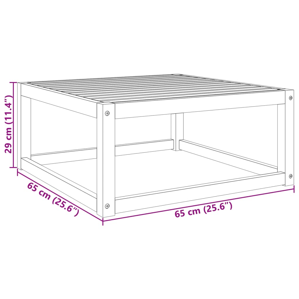 Hagebord 65X65X29 Cm Heltre Akasie