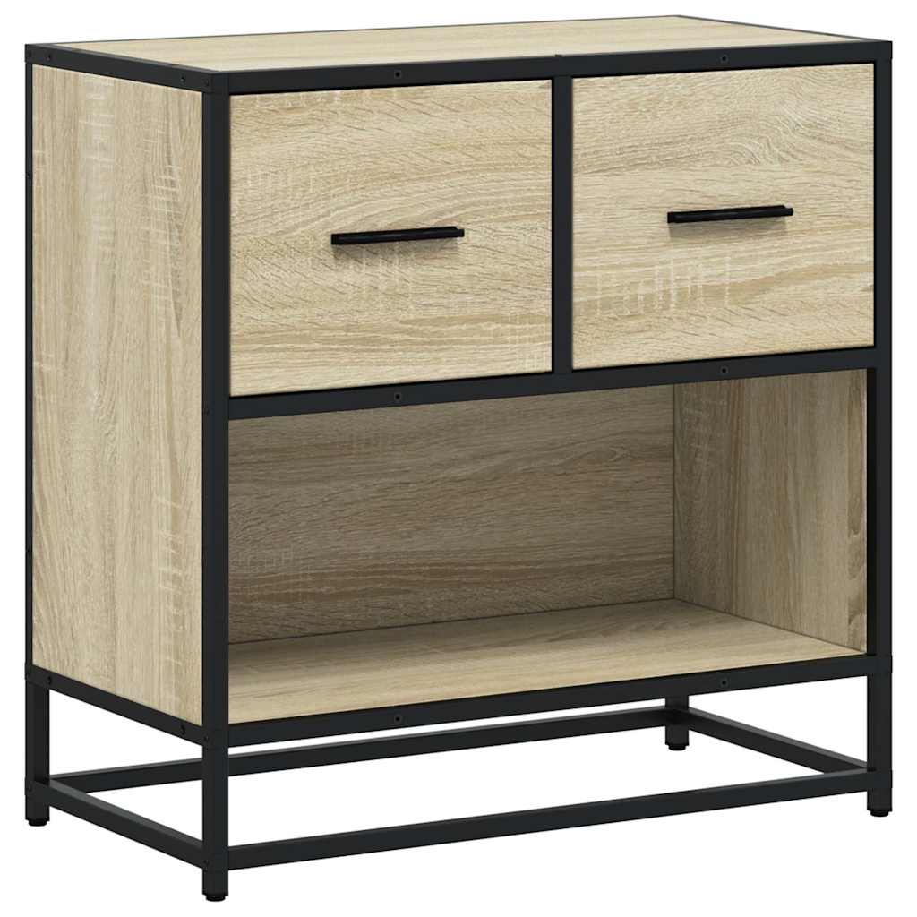 Nattbord Sonoma Eik 60X31X60 Cm Konstruert Tre Og Metall