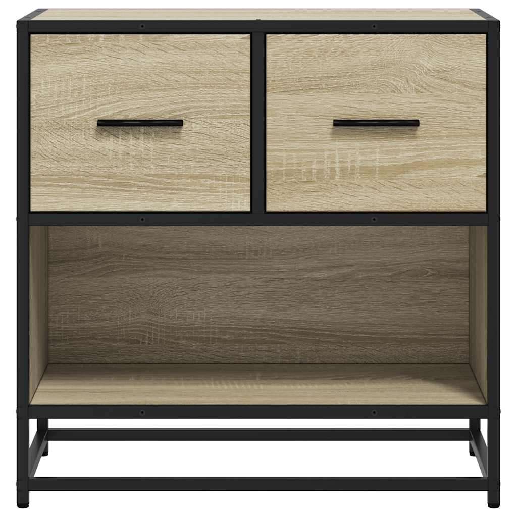 Nattbord Sonoma Eik 60X31X60 Cm Konstruert Tre Og Metall