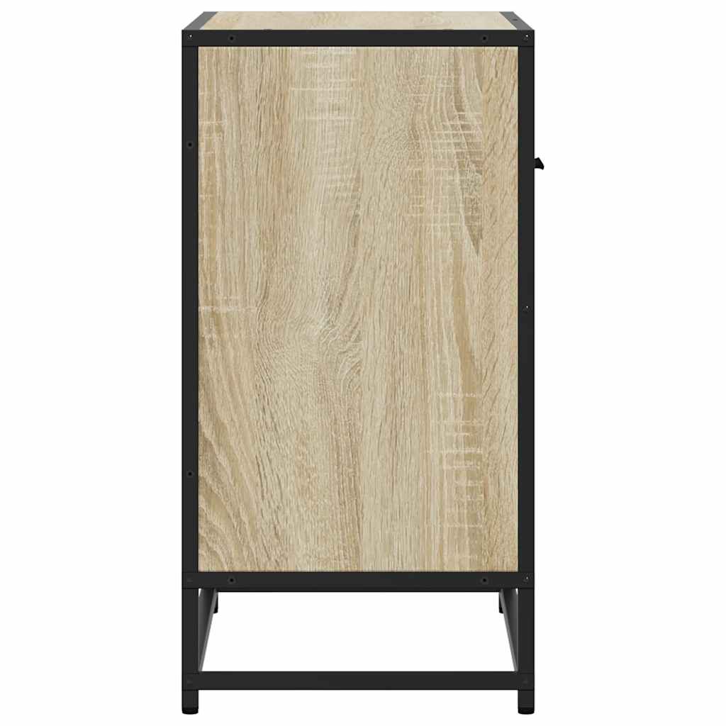 Nattbord Sonoma Eik 60X31X60 Cm Konstruert Tre Og Metall
