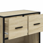 Nattbord Sonoma Eik 60X31X60 Cm Konstruert Tre Og Metall