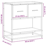 Nattbord Sonoma Eik 60X31X60 Cm Konstruert Tre Og Metall