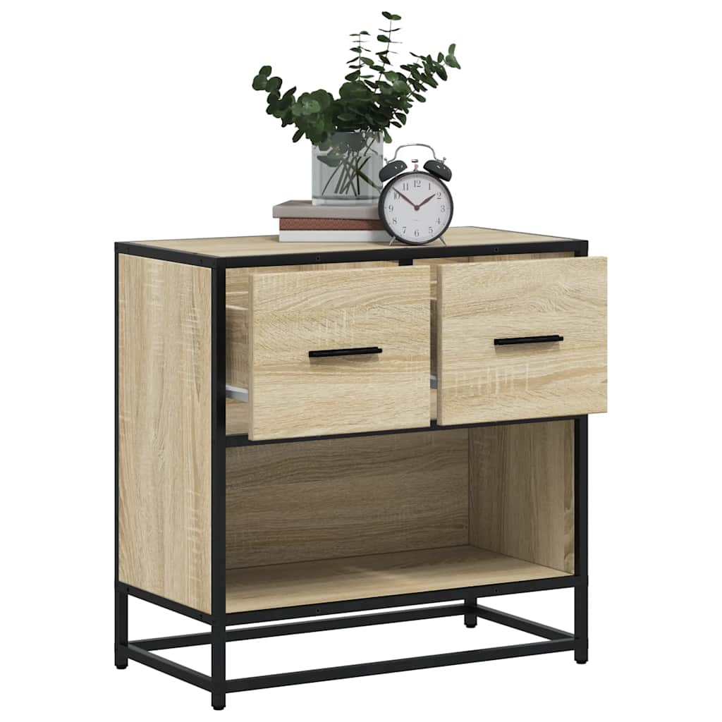 Nattbord Sonoma Eik 60X31X60 Cm Konstruert Tre Og Metall