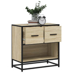 Nattbord Sonoma Eik 60X31X60 Cm Konstruert Tre Og Metall