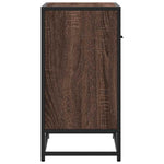 Nattbord Brun Eik 60X31X60 Cm Konstruert Tre Og Metall