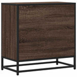 Nattbord Brun Eik 60X31X60 Cm Konstruert Tre Og Metall