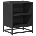 Nattbord Svart 40X31X50 Cm Heltre Furu Og Metall