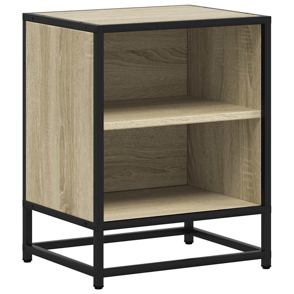Nattbord Sonoma Eik 40X31X50 Cm Konstruert Tre Og Metall