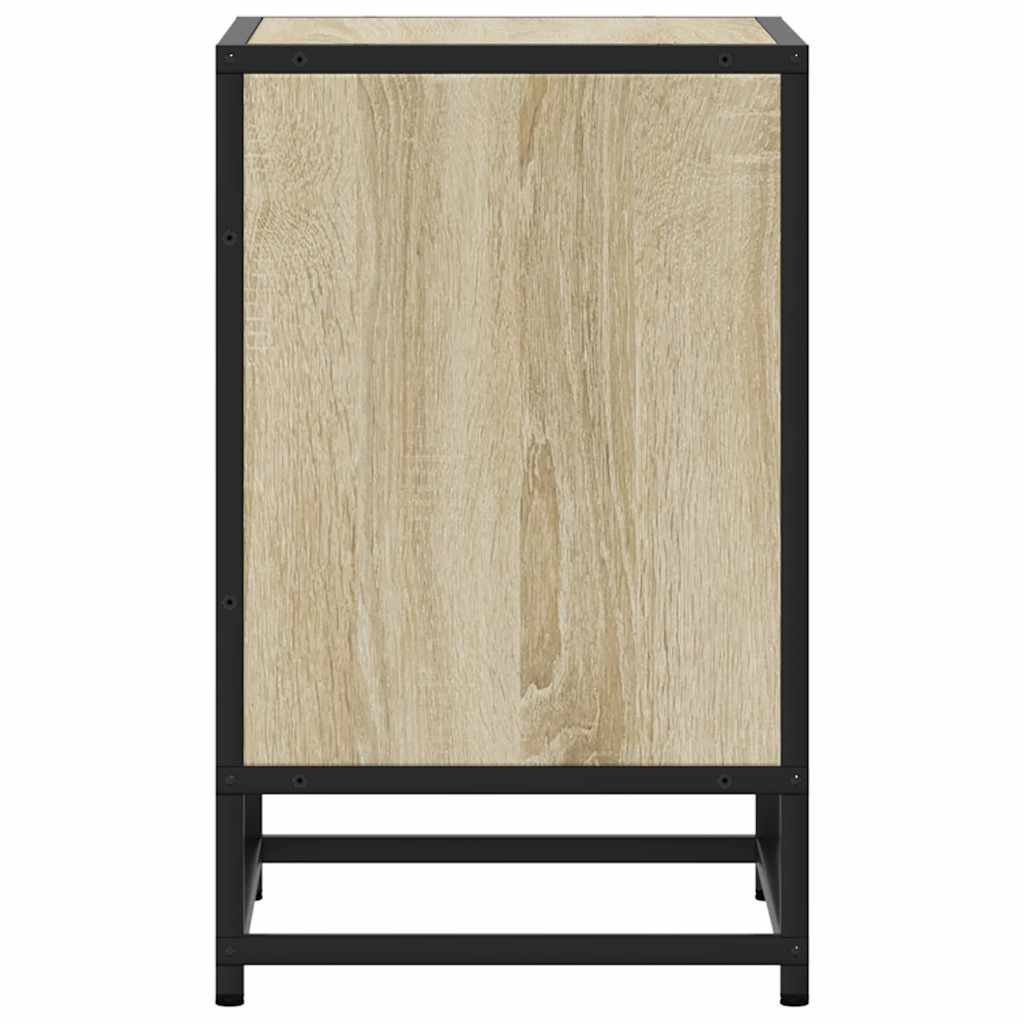 Nattbord Sonoma Eik 40X31X50 Cm Konstruert Tre Og Metall