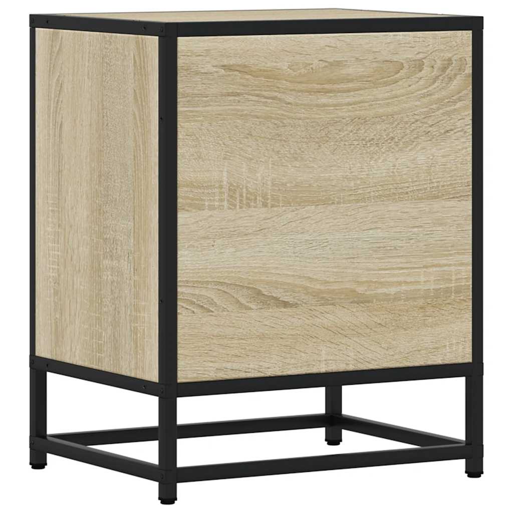 Nattbord Sonoma Eik 40X31X50 Cm Konstruert Tre Og Metall