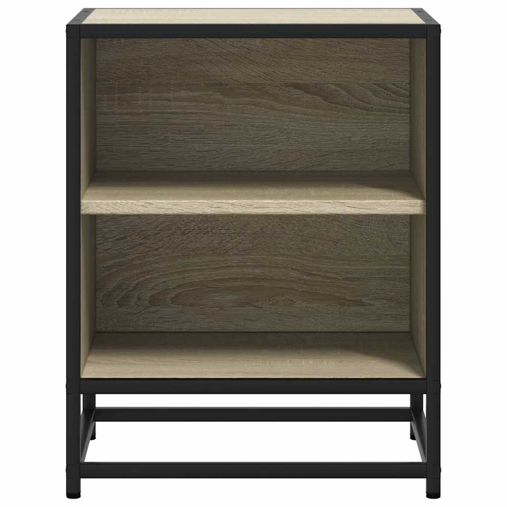 Nattbord 2 Stk Sonoma Eik 40X31X50 Cm Konstruert Tre Og Metall