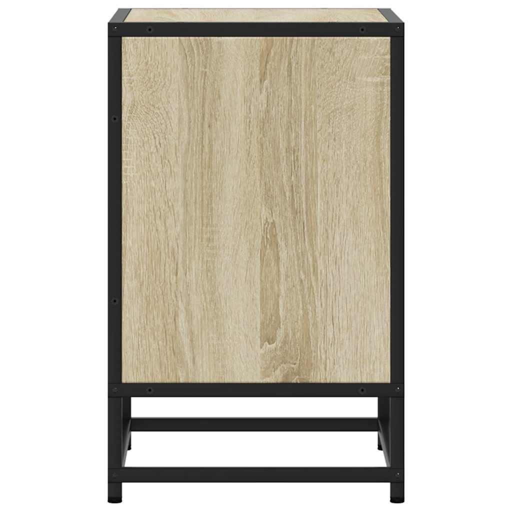 Nattbord 2 Stk Sonoma Eik 40X31X50 Cm Konstruert Tre Og Metall