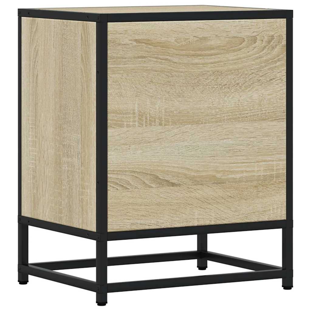 Nattbord 2 Stk Sonoma Eik 40X31X50 Cm Konstruert Tre Og Metall