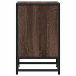 Nattbord 2 Stk Brun Eik 40X31X50 Cm Konstruert Tre Og Metall