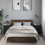 Nattbord 2 Stk Svart 40X31X50 Cm Heltre Furu Og Metall