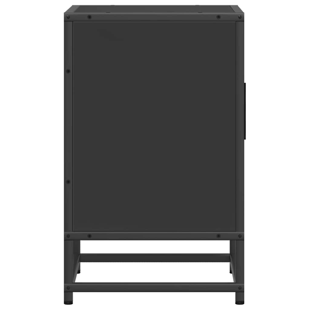Nattbord 2 Stk Svart 40X31X50 Cm Heltre Furu Og Metall