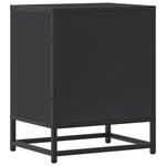 Nattbord 2 Stk Svart 40X31X50 Cm Heltre Furu Og Metall