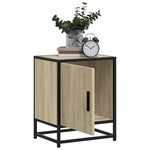 Nattbord 2 Stk Sonoma Eik 40X31X50 Cm Konstruert Tre Og Metall